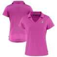thumbnail image 1 of Women's Cutter & Buck Pink Baltimore Orioles Daybreak Eco DryTec Recycled V-Neck Polo, 1 of 3