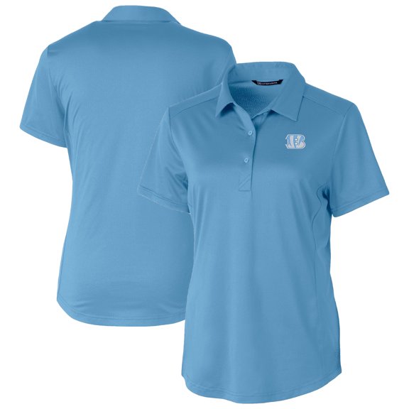 Women's Cutter & Buck Powder Blue Cincinnati Bengals Prospect Eco Textured Stretch Recycled Polo