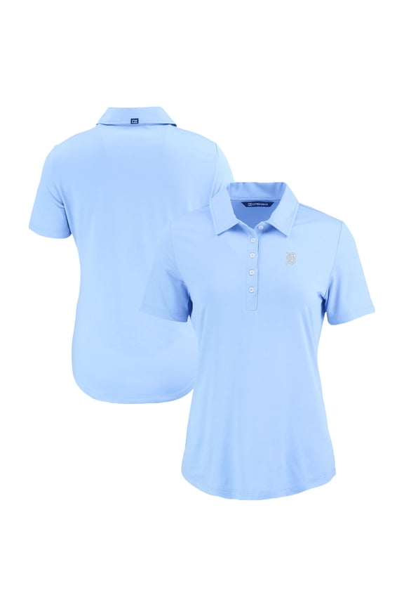 Women's Cutter & Buck Powder Blue Detroit Tigers Coastline Epic Comfort Eco Recycled Polo