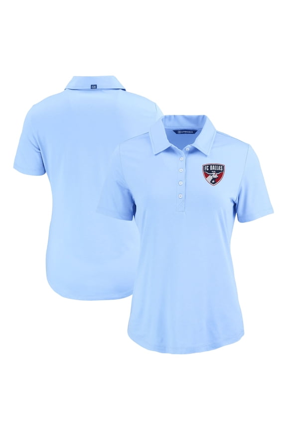 Women's-Cutter & Buck Powder Blue FC Dallas Coastline Epic Comfort Eco Recycled Polo