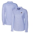 thumbnail image 1 of Women's Cutter & Buck Powder Blue Florida Gators Oxford Stripe Stretch Long Sleeve Button-Up Shirt, 1 of 3