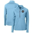thumbnail image 1 of Women's Cutter & Buck  Powder Blue Philadelphia Union Adapt Eco Knit Stretch Recycled Half-Zip Top, 1 of 3