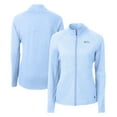 thumbnail image 1 of Women's Cutter & Buck  Powder Blue Seattle Seahawks Adapt Eco Knit Heather Recycled Full-Zip Jacket, 1 of 3