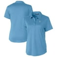 thumbnail image 1 of Women's-Cutter & Buck  Powder Blue Texas Rangers Eco Textured Stretch Recycled Polo, 1 of 3