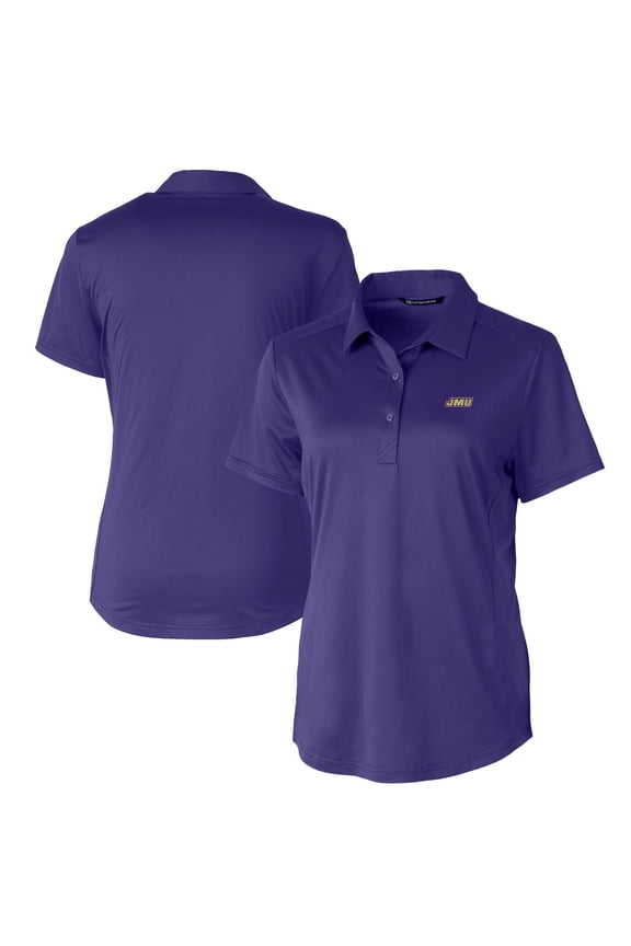 Women's Cutter & Buck Purple James Madison Dukes Prospect Textured Stretch Polo