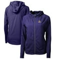 thumbnail image 1 of Women's Cutter & Buck Purple LSU Tigers Adapt Eco Knit Full-Zip Hoodie, 1 of 3