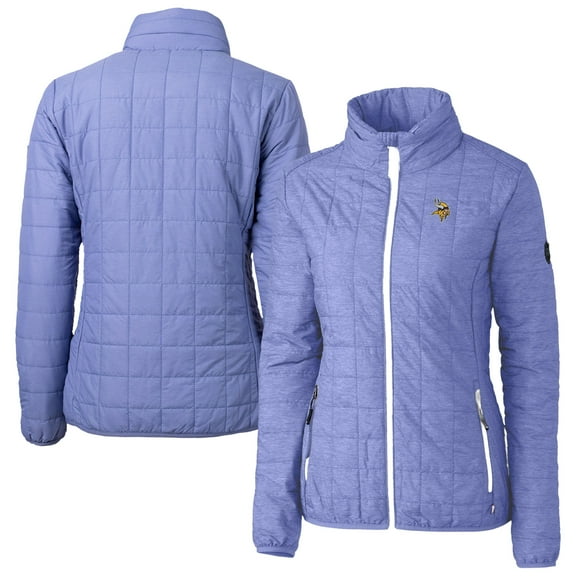 Women's Cutter & Buck Purple Minnesota Vikings Rainier PrimaLoft Eco Insulated Full-Zip Puffer Jacket