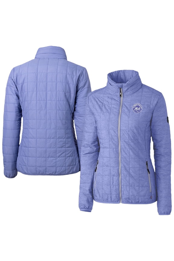 Women's Cutter & Buck Purple New York Mets Rainier PrimaLoft- Eco Insulated Full-Zip Puffer Jacket
