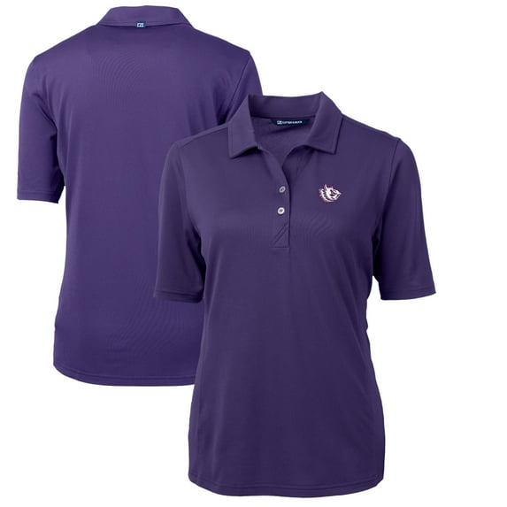 Women's Cutter & Buck Purple TCU Horned Frogs Team Virtue Eco Pique Recycled Polo