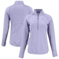 thumbnail image 1 of Women's Cutter & Buck  Purple Washington Commanders Peshastin Eco Fleece Recycled Half-Zip Top, 1 of 3
