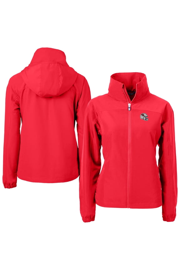 Women's Cutter & Buck Red Arizona Cardinals Helmet Charter Eco Recycled Full-Zip Jacket
