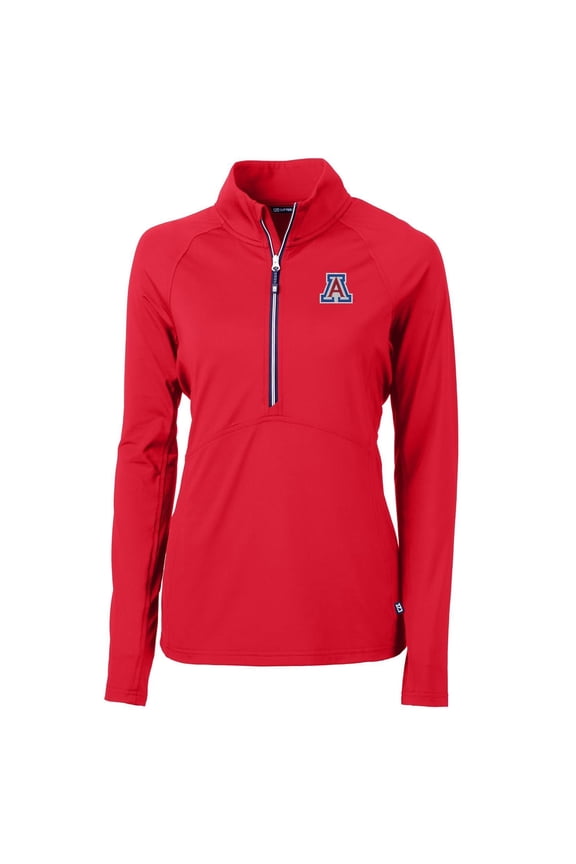 Women's Cutter & Buck Red Arizona Wildcats Adapt Eco Knit Half-Zip Pullover Jacket