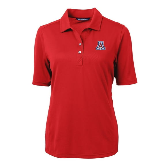Women's Cutter & Buck Red Arizona Wildcats Virtue Eco Pique Recycled Polo