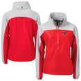 thumbnail image 1 of Women's Cutter & Buck Red Atlanta Falcons  Charter Eco Recycled Half-Zip Hooded Anorak Jacket, 1 of 3