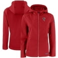 thumbnail image 1 of Women's Cutter & Buck Red Atlanta Falcons Evoke Eco Softshell Recycled Full-Zip Hooded Jacket, 1 of 3