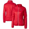 thumbnail image 1 of Women's Cutter & Buck Red Atlanta Falcons Throwback Logo Rainier PrimaLoft Eco Full-Zip Puffer Jacket, 1 of 3