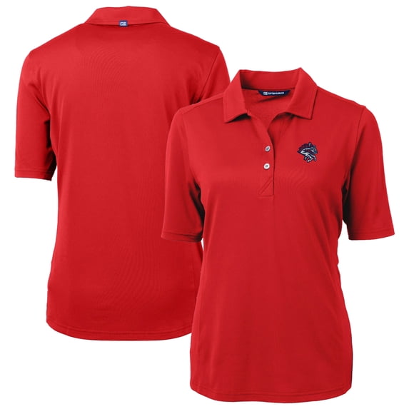 Women's Cutter & Buck Red Binghamton Rumble Ponies Virtue DryTec Eco Pique Recycled Polo