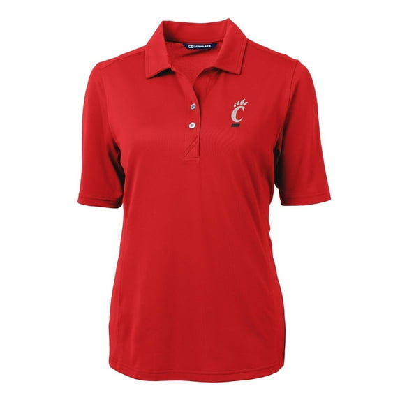 Women's Cutter & Buck Red Cincinnati Bearcats Virtue Eco Pique Recycled Polo