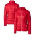 thumbnail image 1 of Women's Cutter & Buck Red Cincinnati Reds Americana Logo Rainier PrimaLoft Eco Insulated Full-Zip Puffer Jacket, 1 of 3