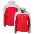 thumbnail image 1 of Women's Cutter & Buck  Red Cincinnati Reds Charter Eco Recycled Half-Zip Anorak Jacket, 1 of 3