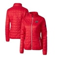 thumbnail image 1 of Women's Cutter & Buck Red Clark Atlanta University Panthers Rainier Eco Insulated Puffer Full-Zip Jacket, 1 of 3