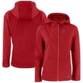 thumbnail image 1 of Women's Cutter & Buck  Red Cleveland Guardians Evoke Eco Softshell Recycled Full-Zip Jacket, 1 of 3