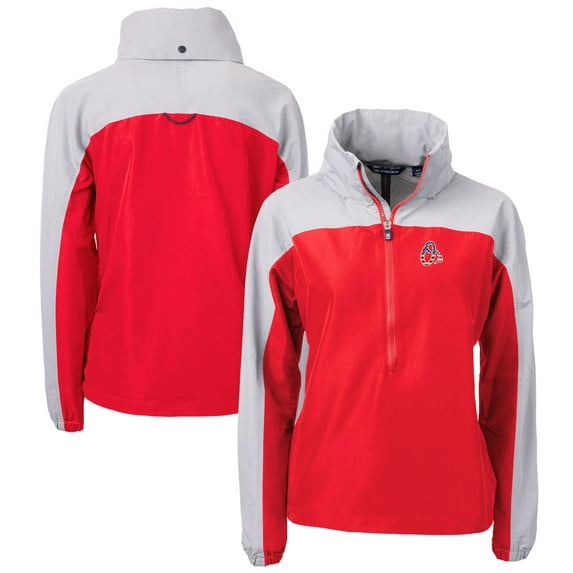 Women's Cutter & Buck Red/Gray Baltimore Orioles Charter Eco Recycled Anorak Jacket