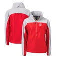 thumbnail image 1 of Women's Cutter & Buck Red/Gray Tacoma Rainiers Charter Eco Recycled Half-Zip Anorak Jacket, 1 of 3