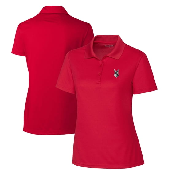 Women's Cutter & Buck Red Indianapolis Indians Clique Spin Eco Performance Pique Women's Polo