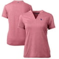 thumbnail image 1 of Women's Cutter & Buck Red Louisiana Tech Bulldogs Forge Blade V-Neck Top, 1 of 3