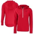 thumbnail image 1 of Women's Cutter & Buck Red SMU Mustangs Vault Daybreak Eco Recycled Half-Zip Hoodie, 1 of 3