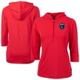 thumbnail image 1 of Women's-Cutter & Buck  Red San Jose Earthquakes Virtue Eco Pique Recycled Half-Zip Pullover Hoodie, 1 of 3
