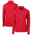 thumbnail image 1 of Women's Cutter & Buck Red Springfield Cardinals Adapt Eco Knit Stretch Recycled Half-Zip Top, 1 of 3