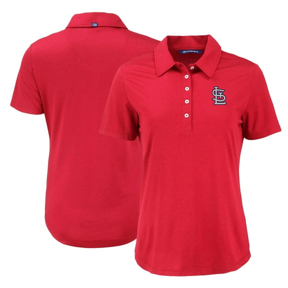 Women's Cutter & Buck Red St. Louis Cardinals Coastline Epic Comfort Eco Recycled Polo