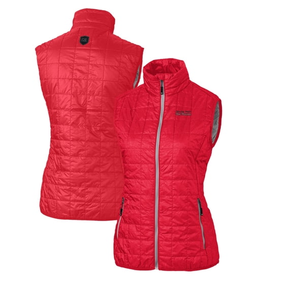 Women's Cutter & Buck Red Texas Tech Red Raiders Vault Rainier PrimaLoft Eco Full-Zip Puffer Vest