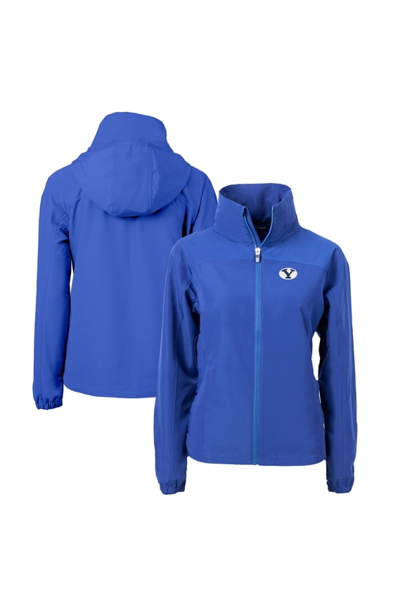 Women's Cutter & Buck Royal BYU Cougars Charter Eco Recycled Full-Zip Jacket
