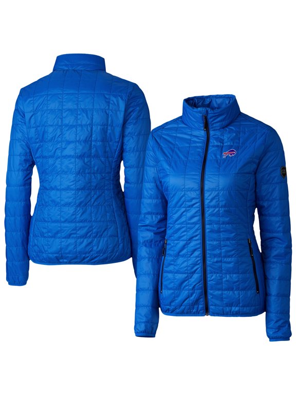 Women's Cutter & Buck Royal Buffalo Bills Rainier PrimaLoft Eco Insulated Full-Zip Puffer Jacket