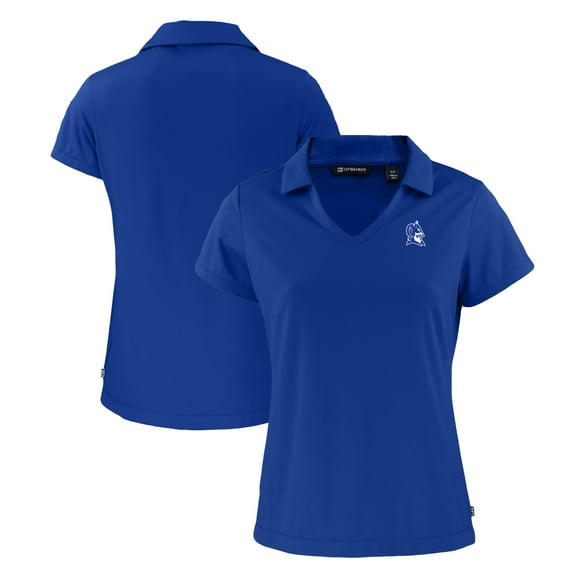 Women's Cutter & Buck Royal Duke Blue Devils Daybreak Eco Recycled V-Neck Polo
