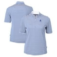 thumbnail image 1 of Women's Cutter & Buck Royal Duke Blue Devils Virtue Eco Pique Stripe Recycled Tri-Blend Quarter-Zip Top, 1 of 3