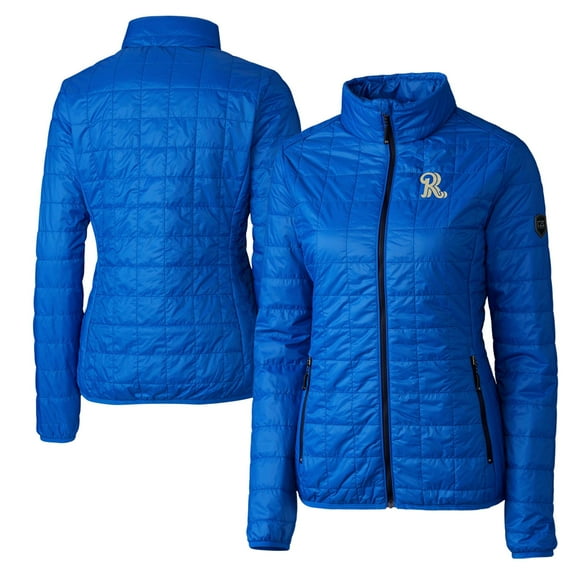 Women's Cutter & Buck Royal Frisco RoughRiders Rainier Primaloft Eco Full-Zip Jacket