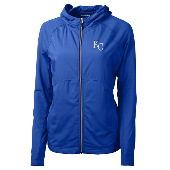 Women's Cutter & Buck Royal Kansas City Royals Adapt Eco Knit Full-Zip Jacket