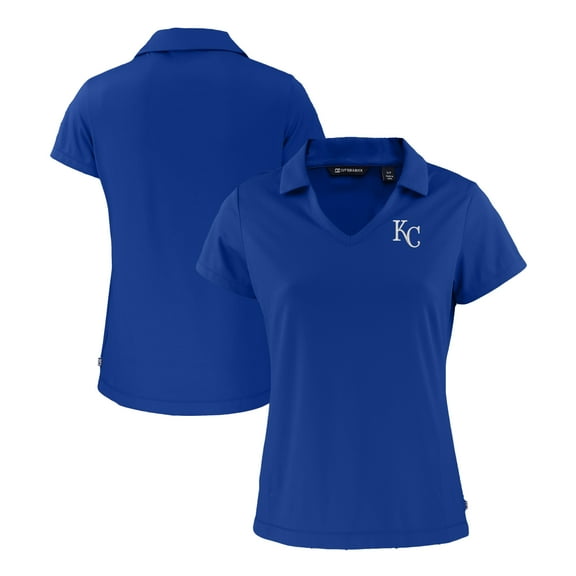 Women's Cutter & Buck  Royal Kansas City Royals Daybreak Eco Recycled V-Neck Polo