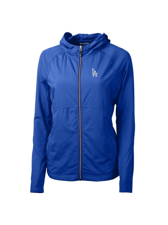 Women's Cutter & Buck Royal Los Angeles Dodgers Adapt Eco Knit Full-Zip Jacket