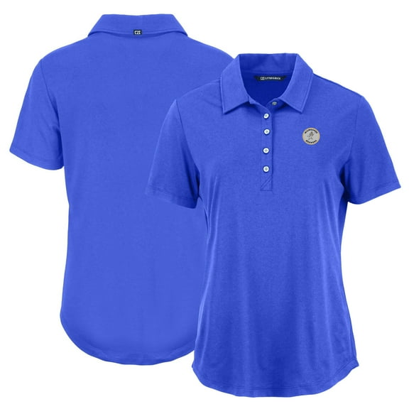 Women's Cutter & Buck Royal Milwaukee Brewers Cooperstown Collection Coastline Epic Comfort Eco Recycled Polo