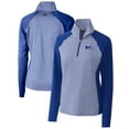 thumbnail image 1 of Women's Cutter & Buck Royal Seattle Seahawks Throwback Logo Forge Tonal Stripe Stretch Half-Zip Pullover Top, 1 of 3