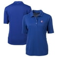 thumbnail image 1 of Women's Cutter & Buck Royal Texas Rangers Cooperstown Collection DryTec Virtue Eco Pique Recycled Polo, 1 of 3