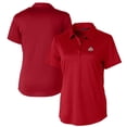 thumbnail image 1 of Women's Cutter & Buck Scarlet Ohio State Buckeyes Textured Stretch Polo, 1 of 3