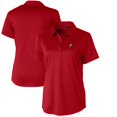 thumbnail image 1 of Women's Cutter & Buck Scarlet Ohio State Buckeyes Vault Prospect Textured Stretch Polo, 1 of 3