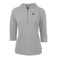 thumbnail image 1 of Women's Cutter & Buck Silver Minnesota Golden Gophers Virtue Eco Pique Half-Zip 3/4 Sleeve Pullover Hoodie, 1 of 1