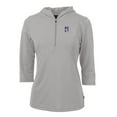 thumbnail image 1 of Women's Cutter & Buck Silver Northwestern Wildcats Virtue Eco Pique Half-Zip 3/4 Sleeve Pullover Hoodie, 1 of 1